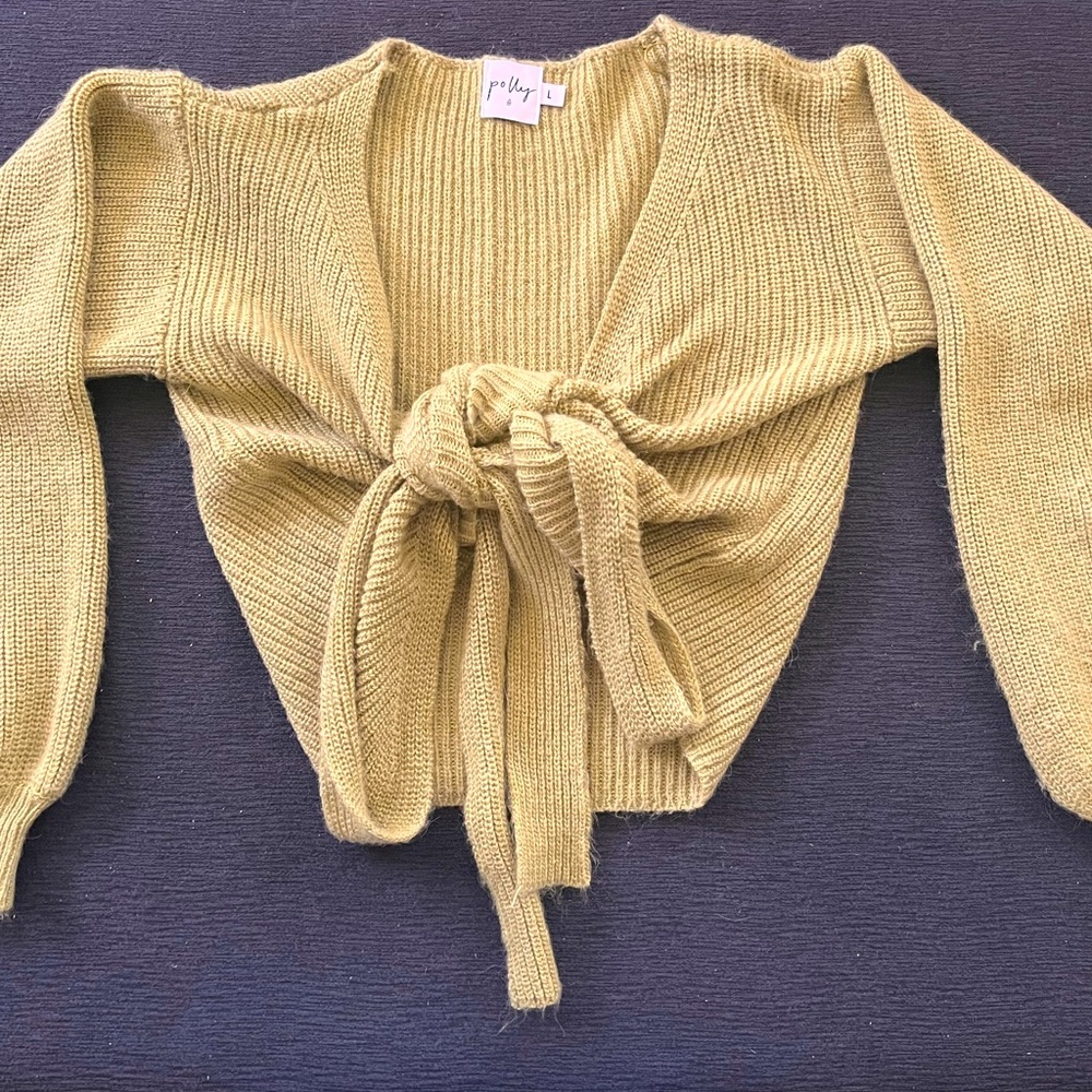 SOLD Princess Polly green wrap sweater